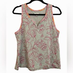 Pact Floral Tank Top - Pink and Light Green (BG4)